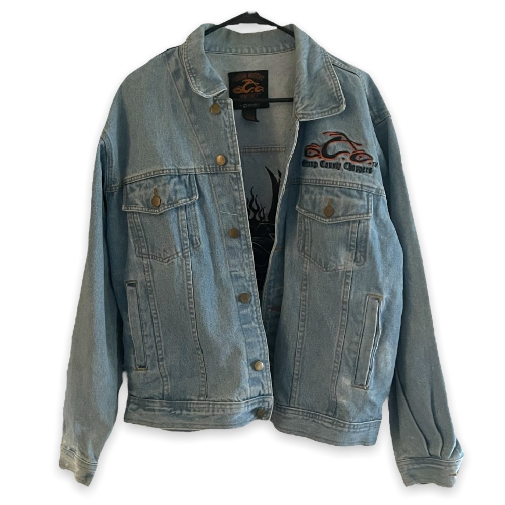 Vintage Authentic Original Orange County Choppers Denim Embroidered Jean Jacket - Picture 5 of 17